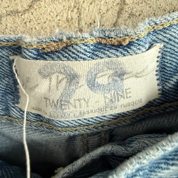 Free People Jeans Womens 29 Stove Pipe Denim High Rise Tapered Leg Rigid Denim - Picture 4 of 8